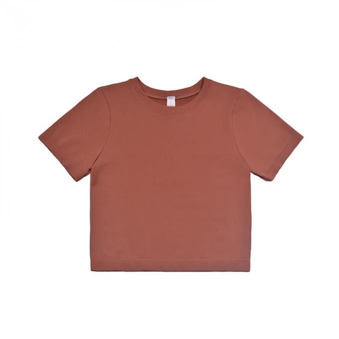 Oの首の花の刺繍のプルオーバーのTシャツの女性は原因のピンクの短い袖をティーにのせる夏2021の新しい綿の上を緩める