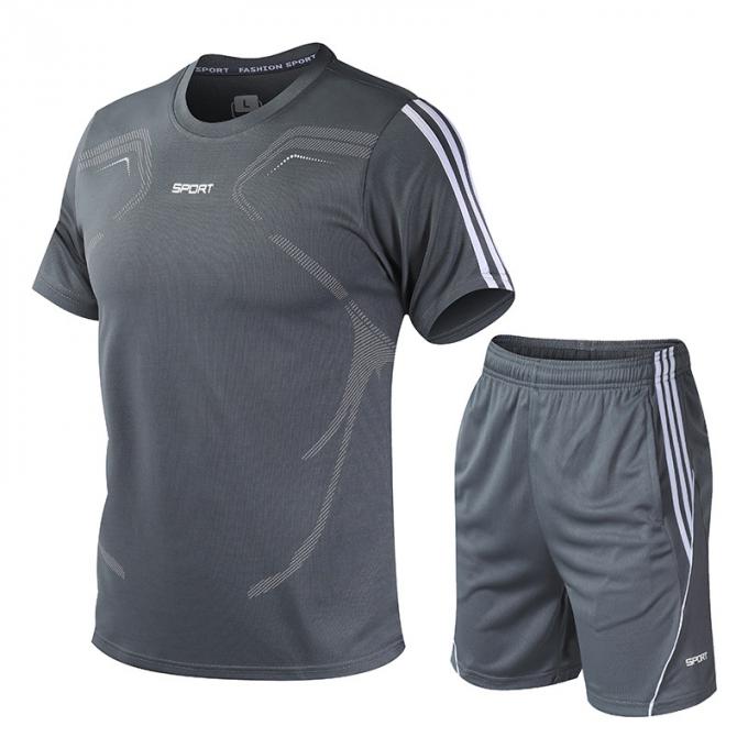 青年フットボールのサッカーはサイズのTシャツと服装の体育館スーツの短い袖注文5XLを遊ばす