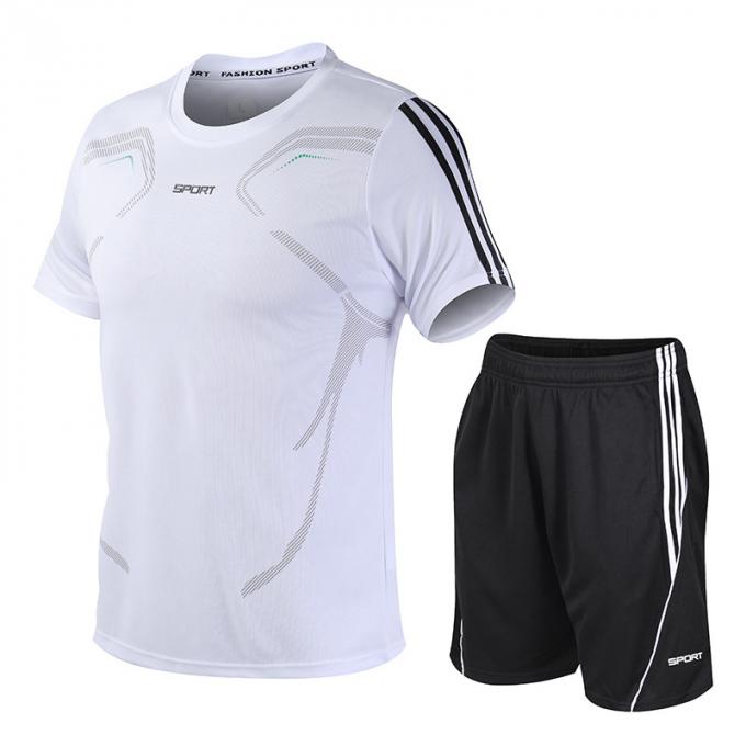 青年フットボールのサッカーはサイズのTシャツと服装の体育館スーツの短い袖注文5XLを遊ばす