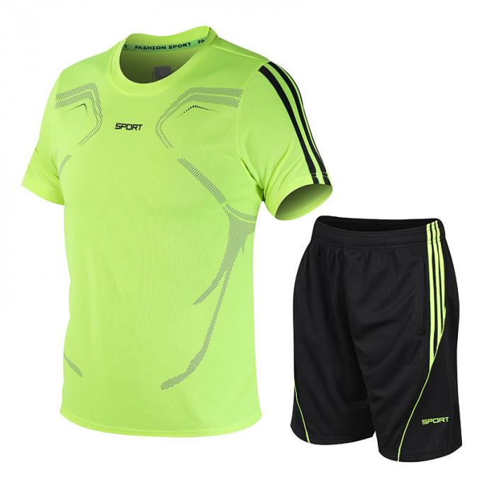 青年フットボールのサッカーはサイズのTシャツと服装の体育館スーツの短い袖注文5XLを遊ばす