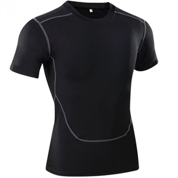 快適な円形の首の堅いスポーツ・ウェアのTシャツの高い柔軟性の純粋なトラックスーツ
