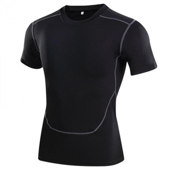 快適な円形の首の堅いスポーツ・ウェアのTシャツの高い柔軟性の純粋なトラックスーツ
