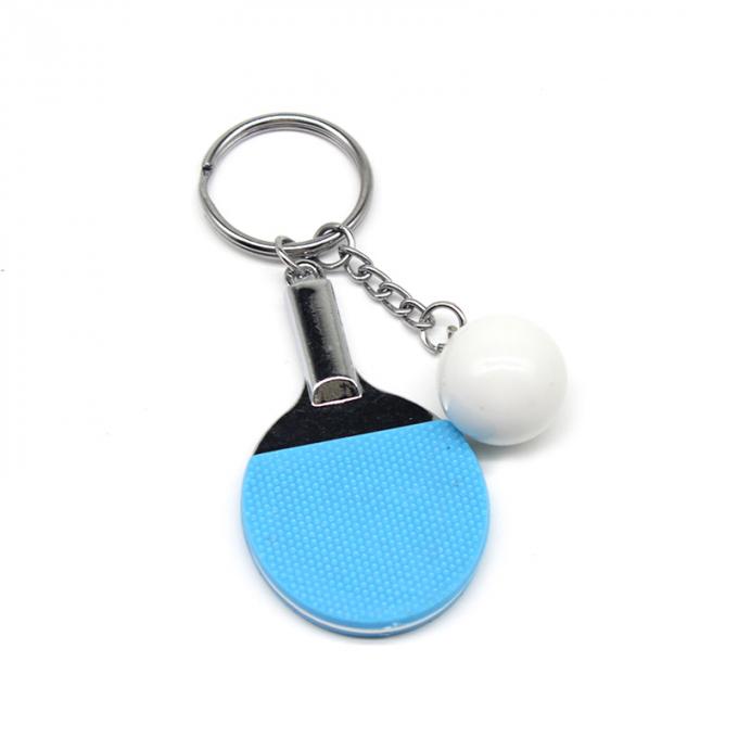 魅力3dの金属の卸し売りかわいい卓球の球の注文のkeychain