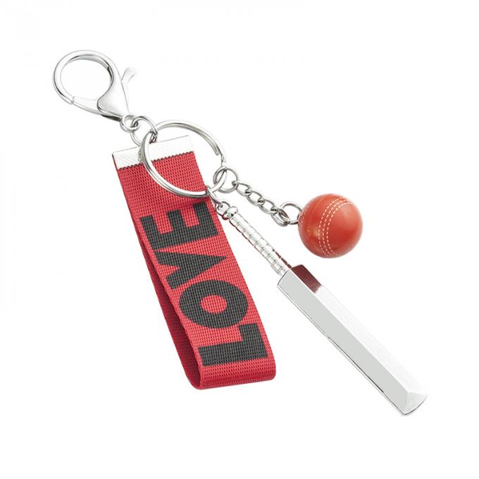 卸し売り良質の注文の記念品の創造的なスポーツのコオロギはKeychainのギフトの昇進吊り下げ式車のリボンKeychainを形づける