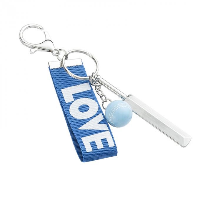 卸し売り良質の注文の記念品の創造的なスポーツのコオロギはKeychainのギフトの昇進吊り下げ式車のリボンKeychainを形づける