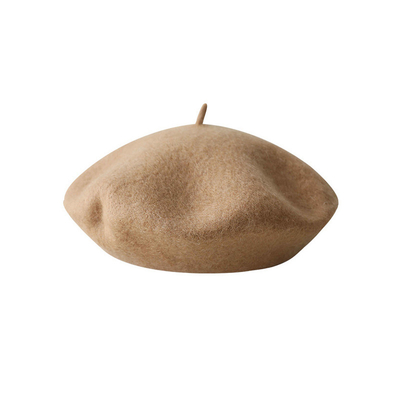 OEM Embroidery Logo Multicolored Wool Beret Hat For Adults